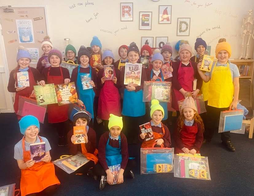 Happy #NationalStorytellingWeek from this amazing little gang of 30 kids who are on a mission to write, illustrate and launch their own book, starting a wave of literacy fun for their wider families and community. Influencers!  We’re having the BEST time at Bobble Hat Books. ❤️