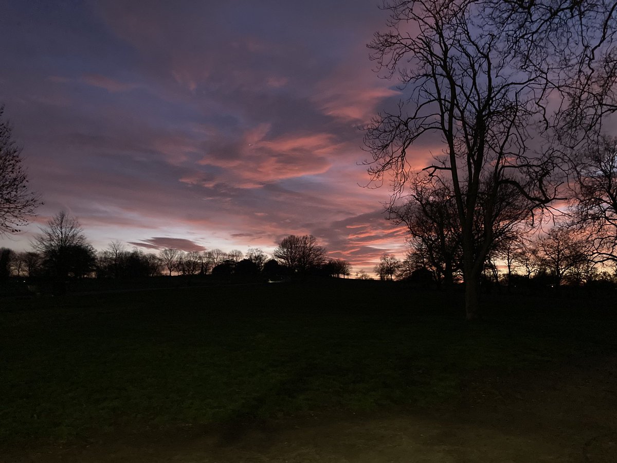 Amazing sky over Brockwell Park tonight