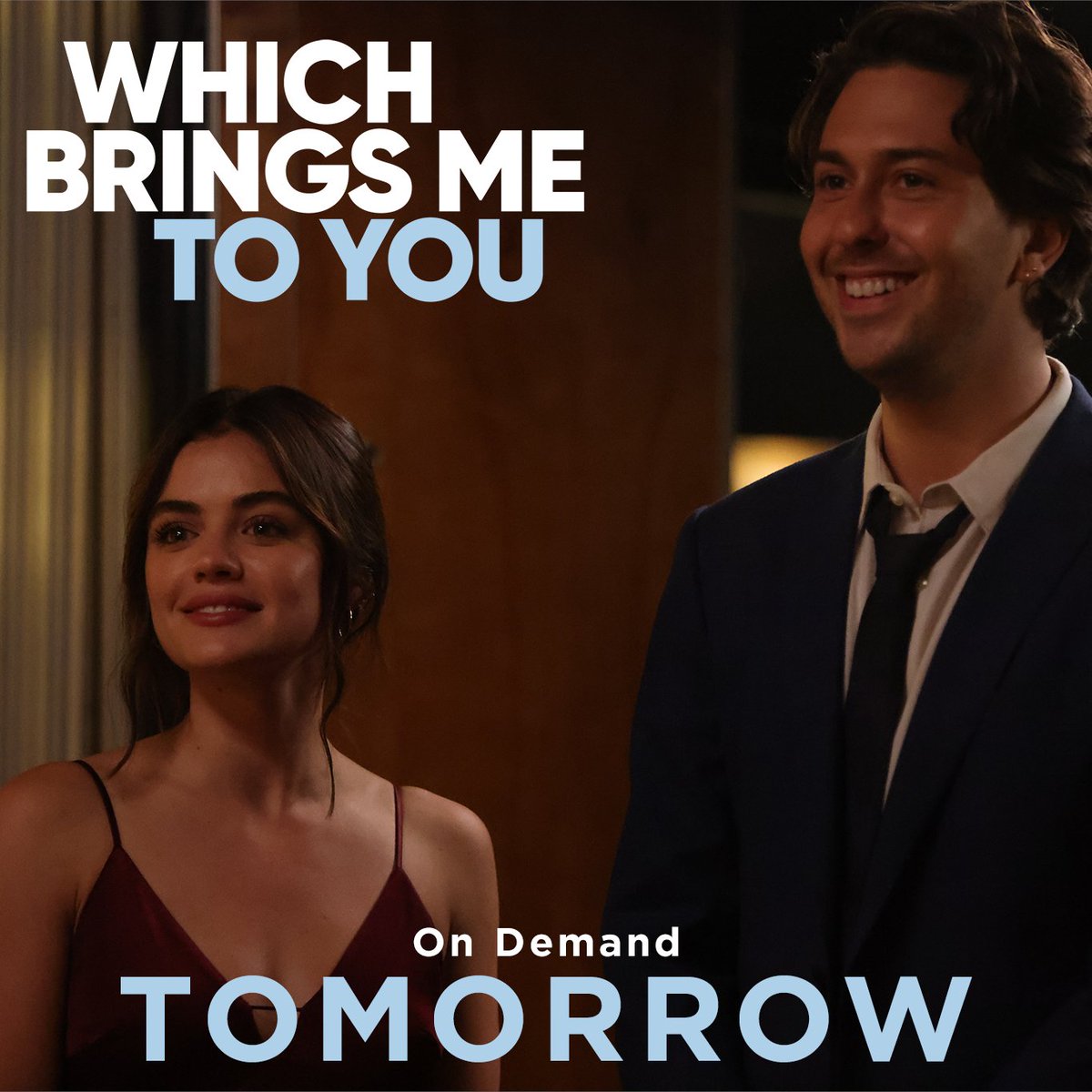 Stars @LucyHale and Nat Wolff @NatandAlex make an irrestible on-screen duo in #WhichBringsMeToYou, the feel-good rom-com of the season 🥰 Available on demand TOMORROW! tv.apple.com/us/movie/which…