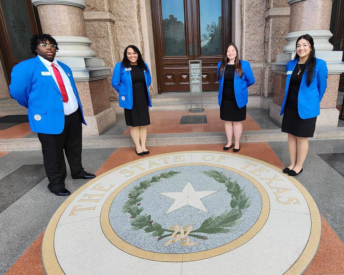 TAFEState's tweet photo. We are excited to kick off CTE month with our fellow Texas CTSO’s at Capital Leadership and learning to advocate for ALL CTE programs in Texas. @EducatorsRising #EdRising24 #tafeturns40 https://t.co/y10t9MQFrI