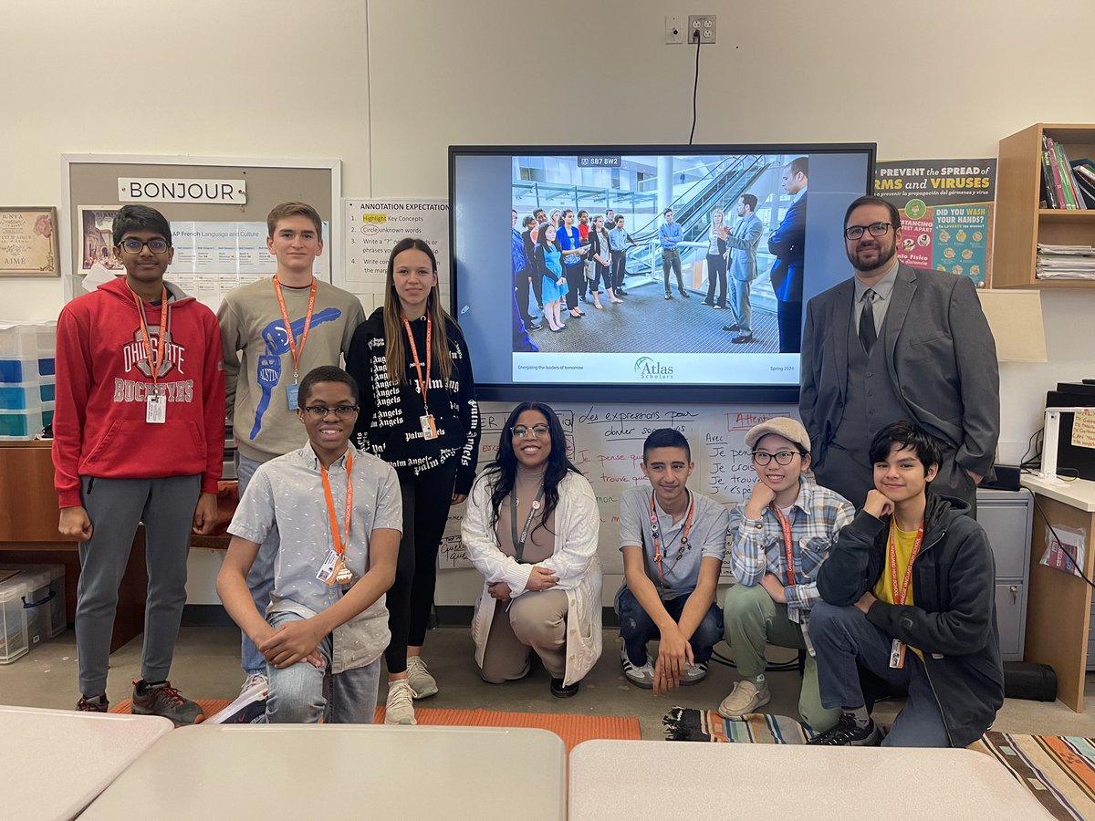 Thanks to Mr. Silberman from <a href="/AtlasScholars/">Atlas Scholars</a> for visiting! 3-year program consisting of summer internship sessions, year-round mentoring, energy / finance curriculum, field trips, industry-leading leading guest speakers, college preparation, &amp; scholarships. 
application closes 3/8