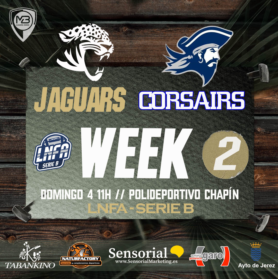 GAME DAY! Domingo 4 a las 11 en Chapín vs <a href="/MalagaCorsairs/">Malaga Corsairs</a>. Los dos equipos buscan su primera victoria en esta 2 Jornada de la Serie B de la #lnfa.

WE ARE JAWS 🐆