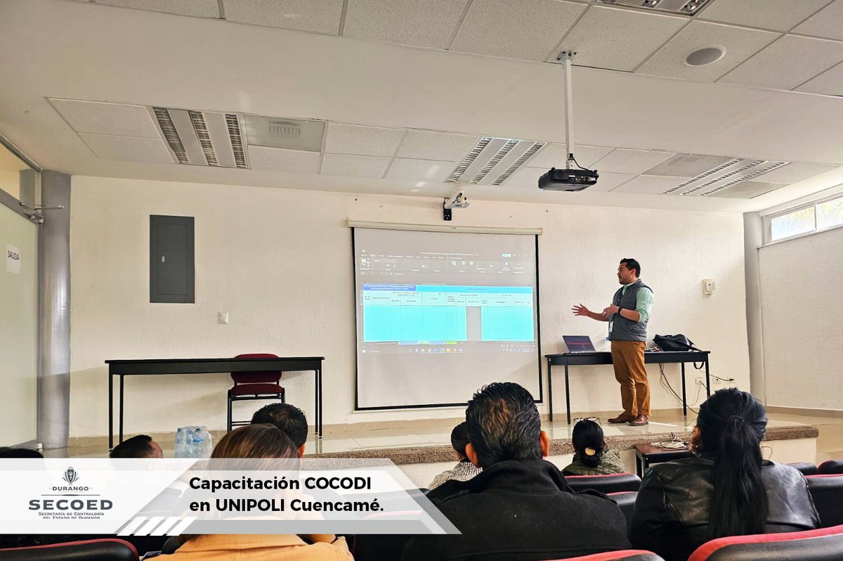 SECOTED's tweet photo. Como parte de las acciones del #AñodelaPrevención en el Gobierno de @EVillegasV, la SECOED está activa en los municipios,  en la UNIPOLI de Cuencamé se realizó la capacitación para COCODI 🧵(1-2) https://t.co/XrFA2SfZcq