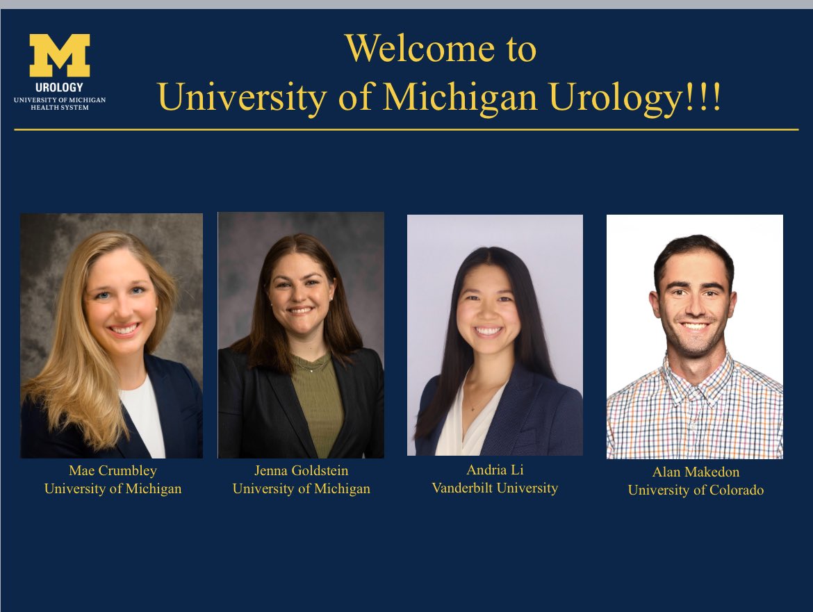 So excited to welcome these 4 super ⭐️s to the <a href="/UMichUrology/">Michigan Urology</a> family!!