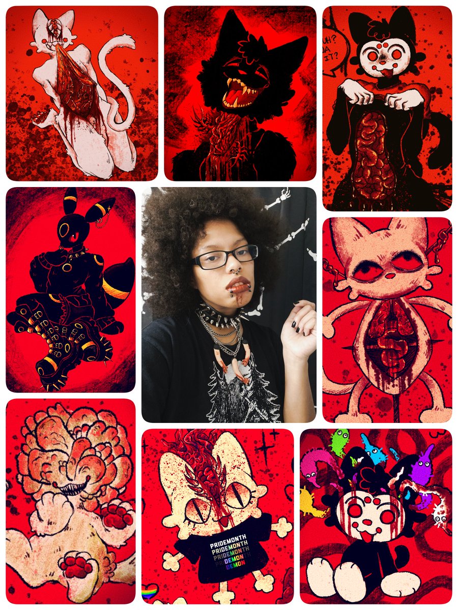 Happy #BlackHistoryMonth !

I'm Silver, a 🏳️‍⚧️ black artist who loves to draw funny cats and alt fashion! 🖤 I'm gonna be attending more artist alleys/events this year and if you'd like to support me i got some cool links in my bio! 

Please support other rad black artists!👍🏽💕 