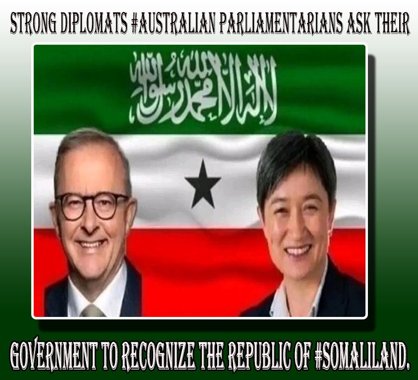 Strong diplomats #Australian parliamentarians ask their government to recognize the Republic of #Somaliland.                                                                #Fast_Growing_Ethiopia #No_More_Landblocked                                        #No_More_Landlocked