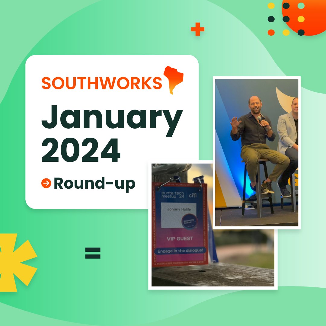 southworks's tweet image. 🧵 1/4 #SOUTHWORKS January Round-up 🚀💥
We started the year by joining #PuntaTech2024 🇺🇾 🥉 as a bronze sponsor alongside Microsoft for an impactful gathering of #technology minds 🤝 🙏 #innovation #Collaboration #PTM2024 #puntatech