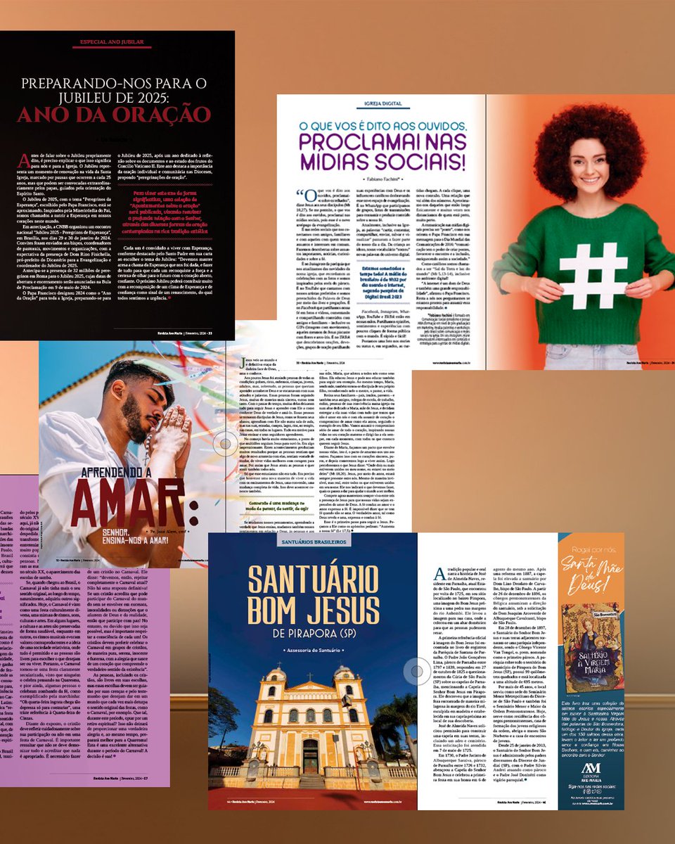 RevistaAveMaria's tweet photo. 🎊 Apresentamos a mais recente edição da Revista Ave Maria!

Acesse todo esse conteúdo e muito mais em nosso site https://t.co/SurRkmtcnQ ou baixe nosso aplicativo para iOS e Android. 

Não perca esta edição rica em fé, espiritualidade e cultura! 🙏

#RevistaAveMaria #Edição2024 https://t.co/Pahce7ntKz