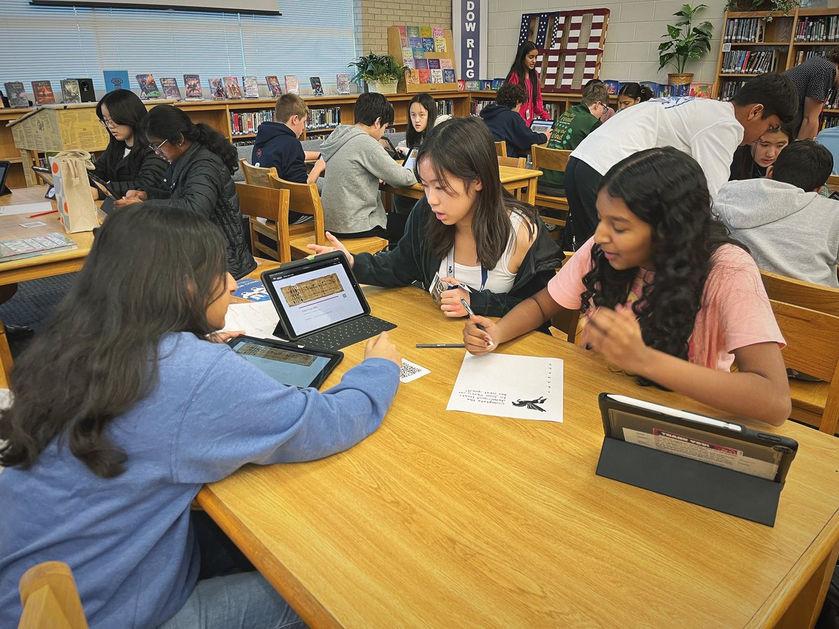 Everyone enjoyed some friendly competition while racing to solve the Percy Jackson digital breakout puzzles! <a href="/ShadowRidgeMS/">Shadow Ridge MS</a>
