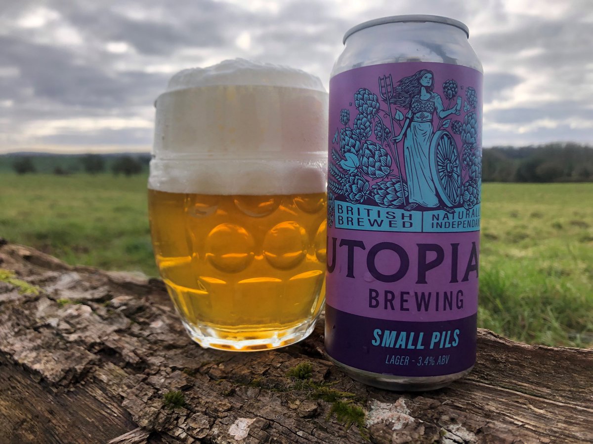 TeamUtopian's tweet photo. #newbeer alert
They keep on coming. Full of flavour yet only 3.4%. Double decoction mash and zero additives . Vienna malt and harlequin hops to fill the beer with flavour. Refreshing easy drinking
Big Flavour- Small pils
#zeroadditives #discoverutopian #pils #indiebrewers https://t.co/2uChjoTCvk