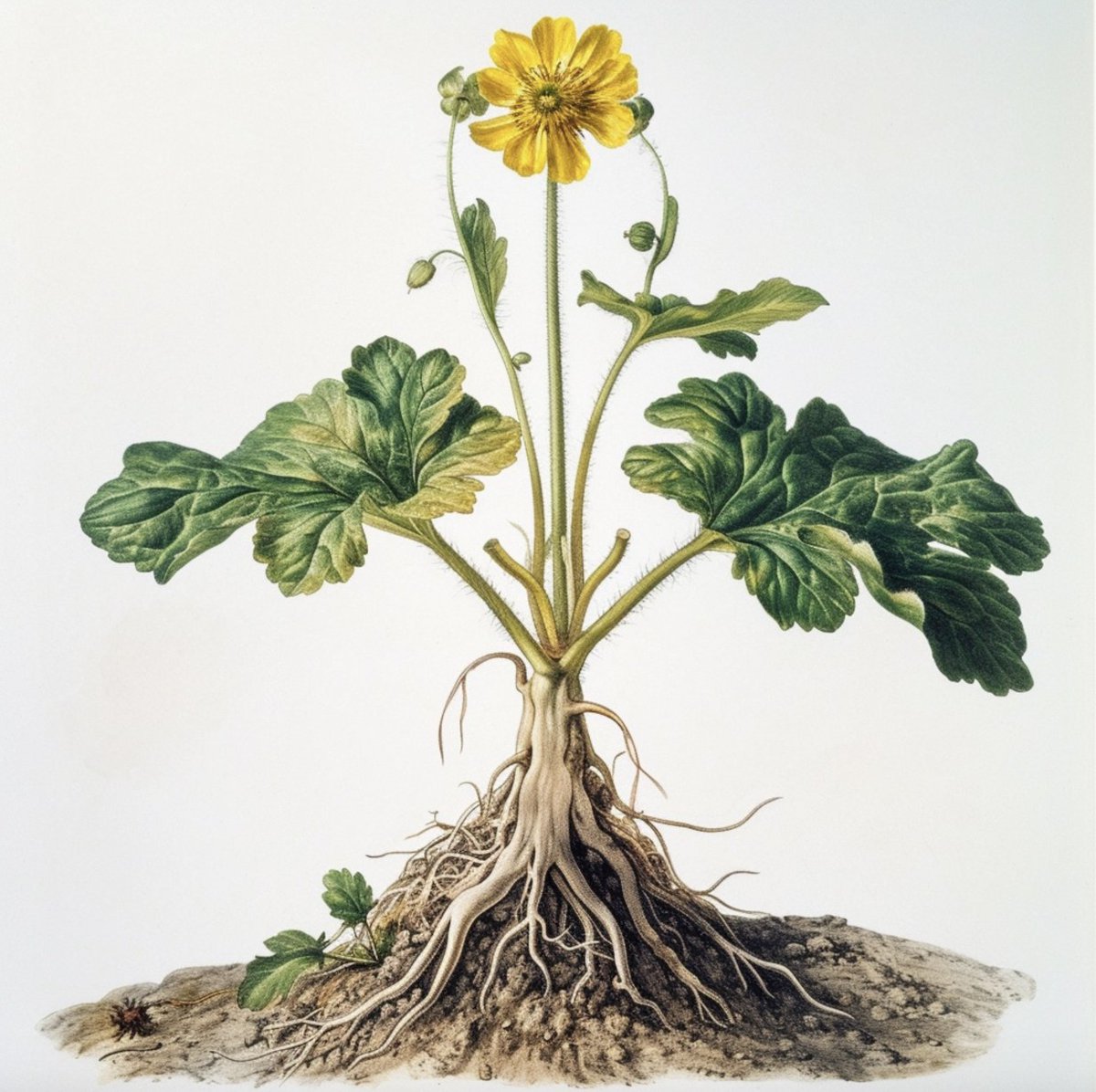 THE LESSER CELANDINE, USUALLY KNOWN BY THE NAME OF PILEWORT AND FOGWORT.

I wonder what ailed the ancients to give this the name Celandine, which resembles it neather in nature nor form; it acquired the name of Pilewort from its virtues, and it being no great matter where I set