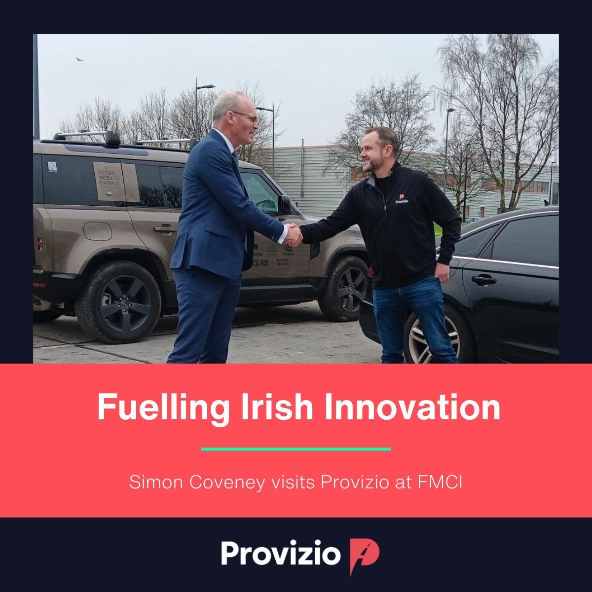Exciting day at Provizio! Delighted to welcome Minister Simon Coveney to our FMCI R&D hub, where we showcased our innovative 5D Perception technology. Thanks for the support from Enterprise Ireland and the department - fuelling Irish innovation! 🇮🇪 #Provizio #EnterpriseIreland