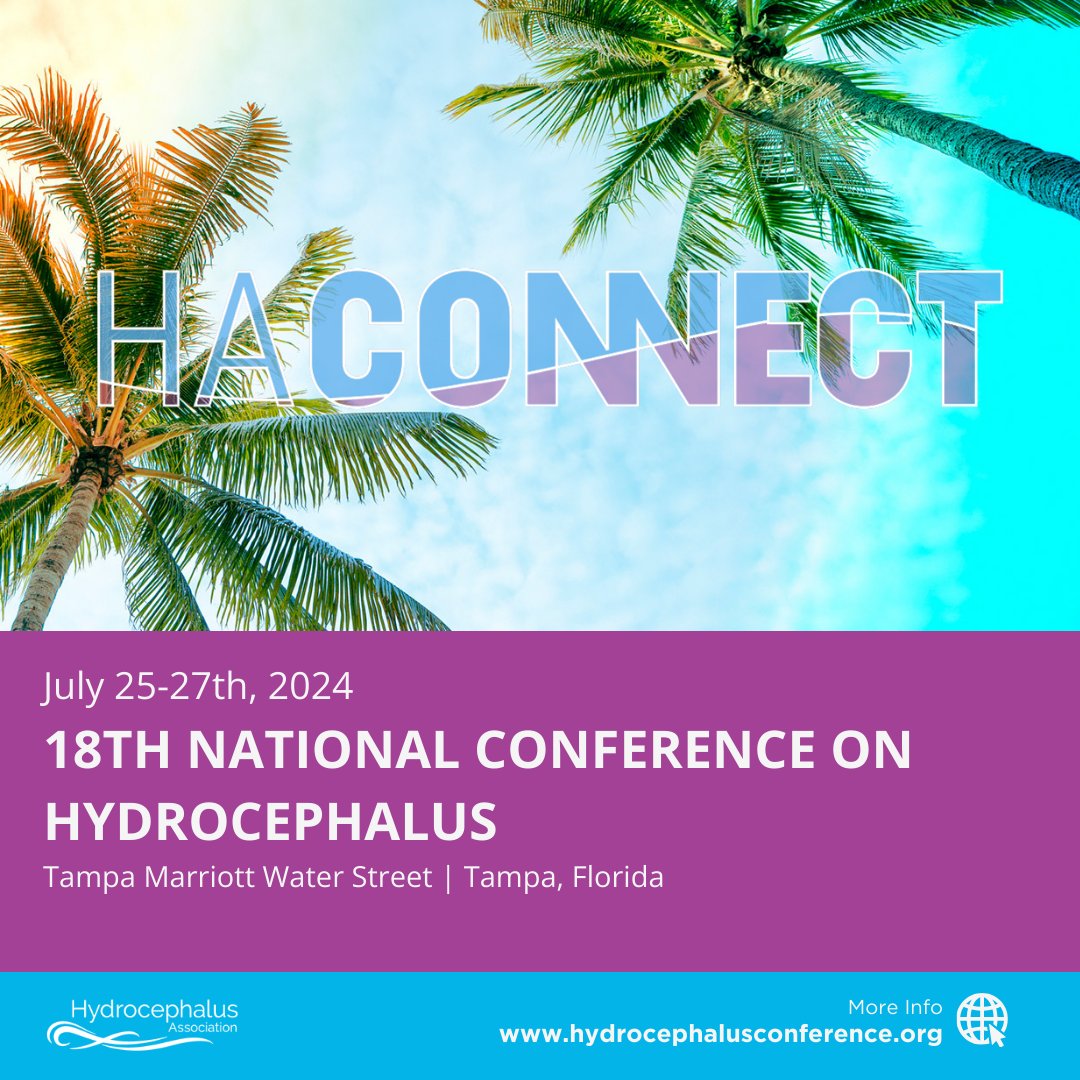 HydroAssoc's tweet photo. Announcing: #HACONNECT 2024, the largest conference on #hydrocephalus. ๐ด Join us in #Tampa, Florida, July 25-27th! Attend over 75 interactive, educational session with exclusive #breakouts and networking events.
Learn more & register at: https://t.co/gMC8X6C7qd
#hydroassoc https://t.co/g52SpV8RV9