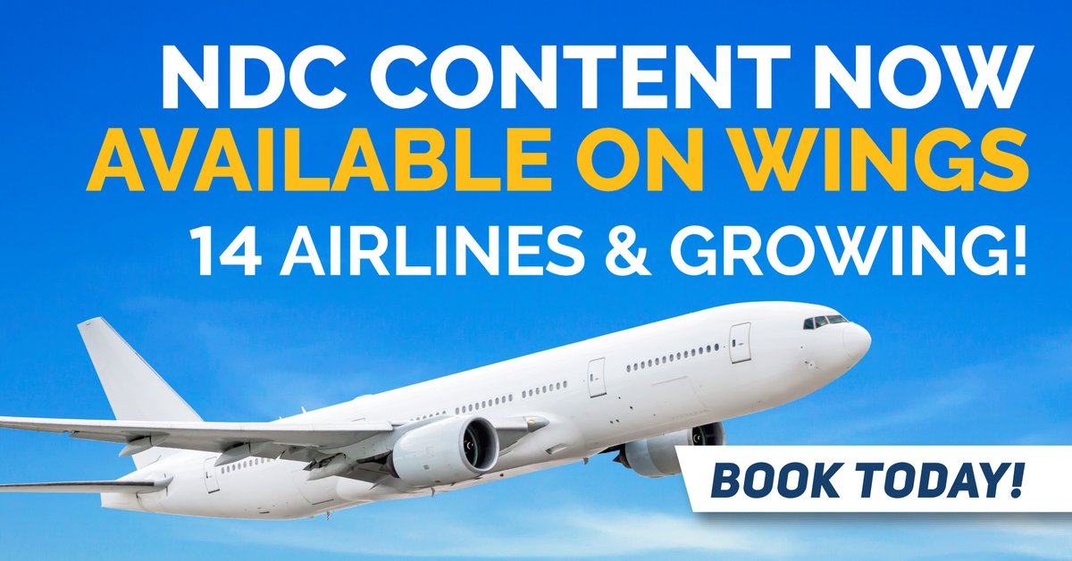SkyBirdTravel's tweet image. EK, CM, LA, SQ, IB, BA, AY, UA, Lufthansa Group (Austrian, SWISS, Brussels Airlines, Eurowings), and AA NDC content is now bookable on #WINGS – your travel technology solution!

Start ticketing 14 airlines on #NDC today: bit.ly/3TSKOaz

#traveltool #traveltechnology