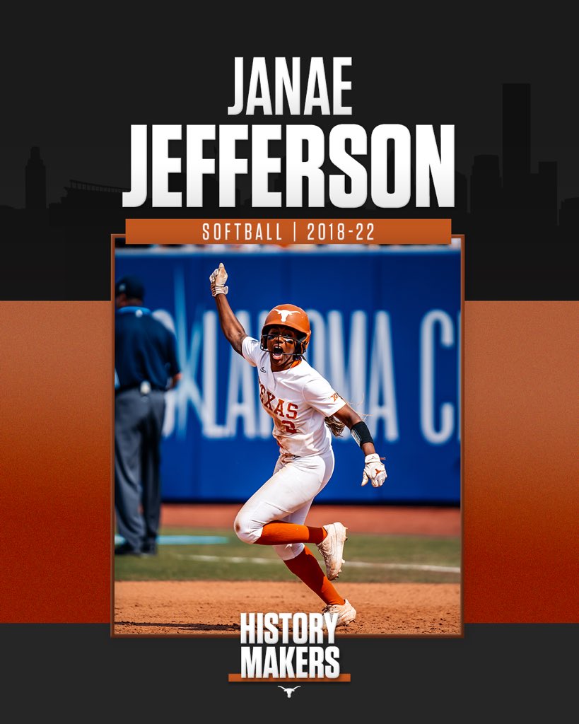 A champion on and off the field 🤘 In honor of #BlackHistoryMonth, we celebrate History Makers like Janae Jefferson, who continues to pave the way for and inspire the next generation of student-athletes around the World #HookEm