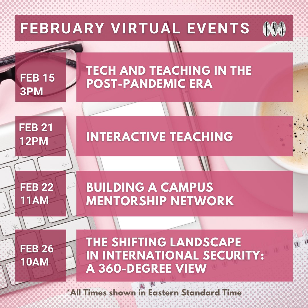 isanet's tweet photo. Explore our exciting lineup of #VirtualEvents taking place this February! For more information and registration, visit: https://t.co/SXrNxrcUki https://t.co/k58PIZSB6y