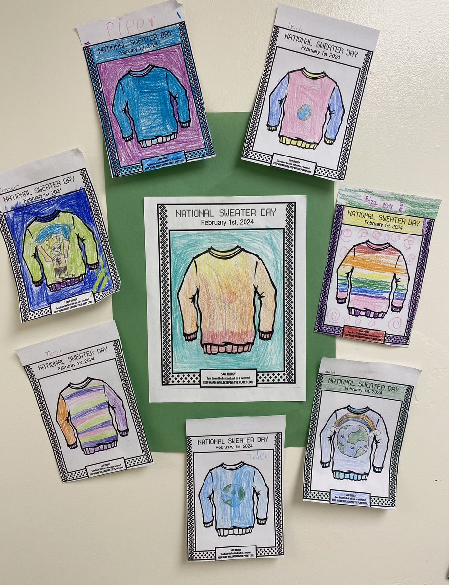Today we celebrated Sweater Day to learn about the importance of conserving energy. We wore our sweaters and donated gently used sweaters to our sister school! ❤️