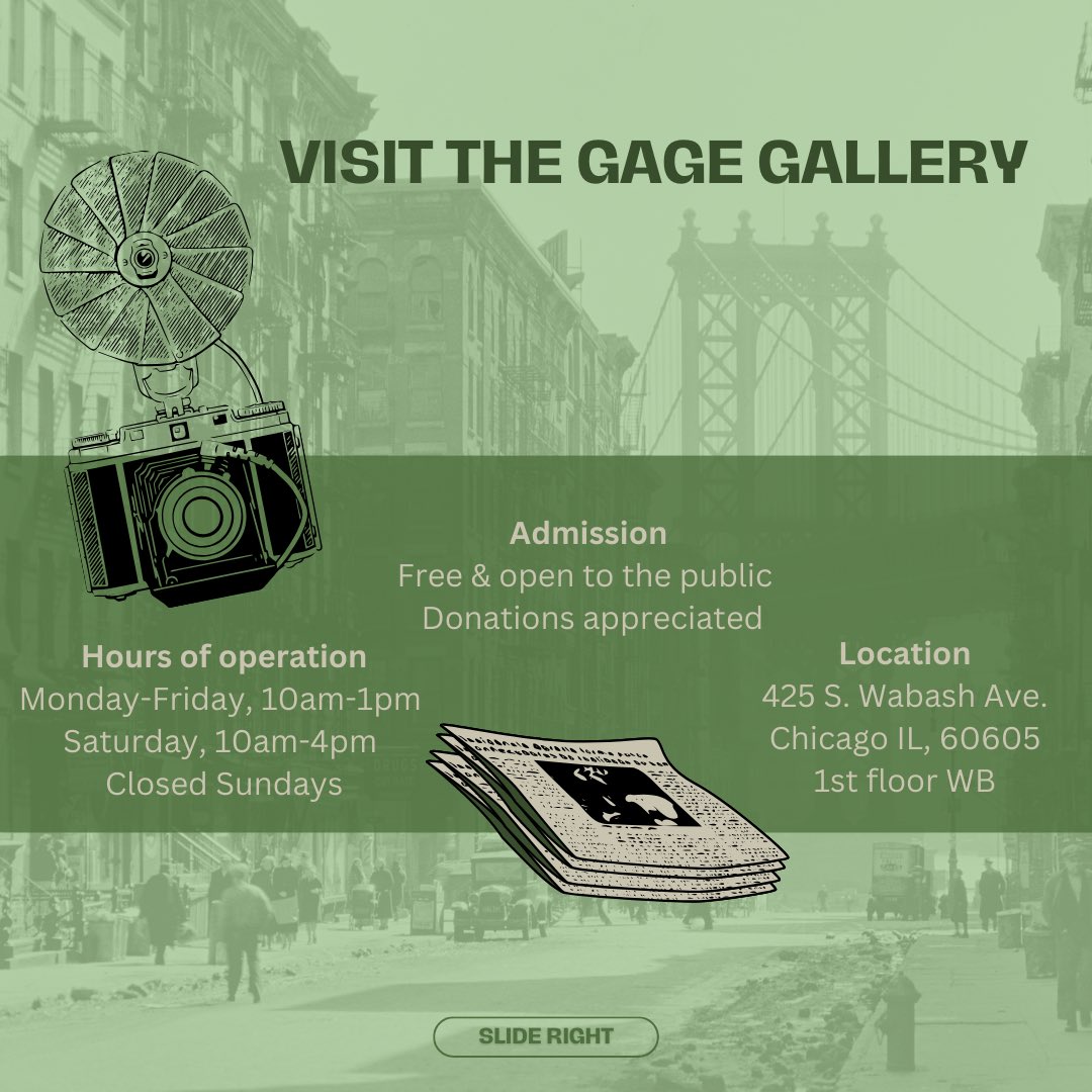 Learn about the Gage Gallery and Arthur Rothstein exhibit! The gallery is free and open to students and the public. We encourage you to visit!! 

#ArthurRothstein #RooseveltUniversity
