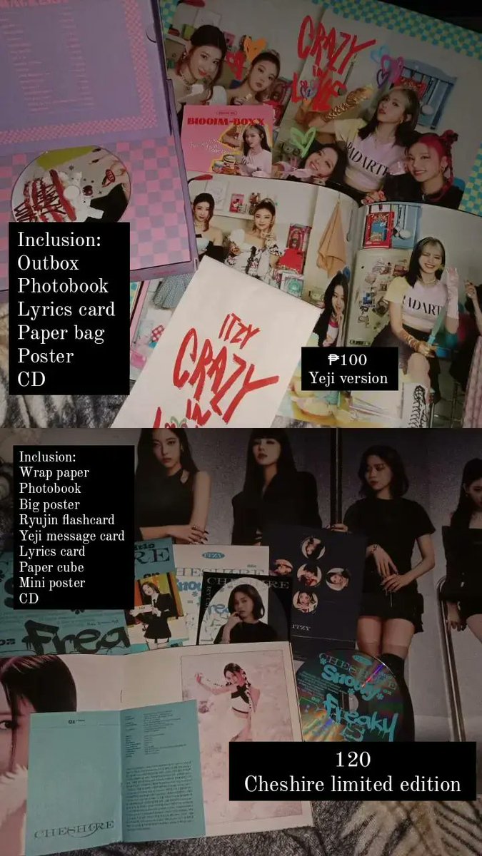 eunierm's tweet photo. Wts lfb ITZY aespa unsealed album 
 ↳ onhand 
 ↳ see pic for inclu 
 ↳ can do dop for 48hrs 

Mod: Lalamove, Flash, Jnt 
Mop: Gcash 

  Reply/dm to claim

#  wts lfb aespa real word unsealed album ITZY Cheshire limited blue ITZY crazy in love unsealed album https://t.co/TKKoc3Dwyr