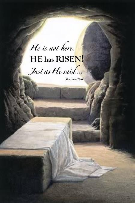 He is not here. He is risen! Just like He said ...  @lampstanddesigz @simple0servant @fbosschart @myblessedhope1 @bkcprov3110 @christiannewsle @annamagnelli @bernedettemorr5 @91psalms123 @bwdradio_ @laverne90748971 @gabriellemary55 @maxinemco @cherylwindy