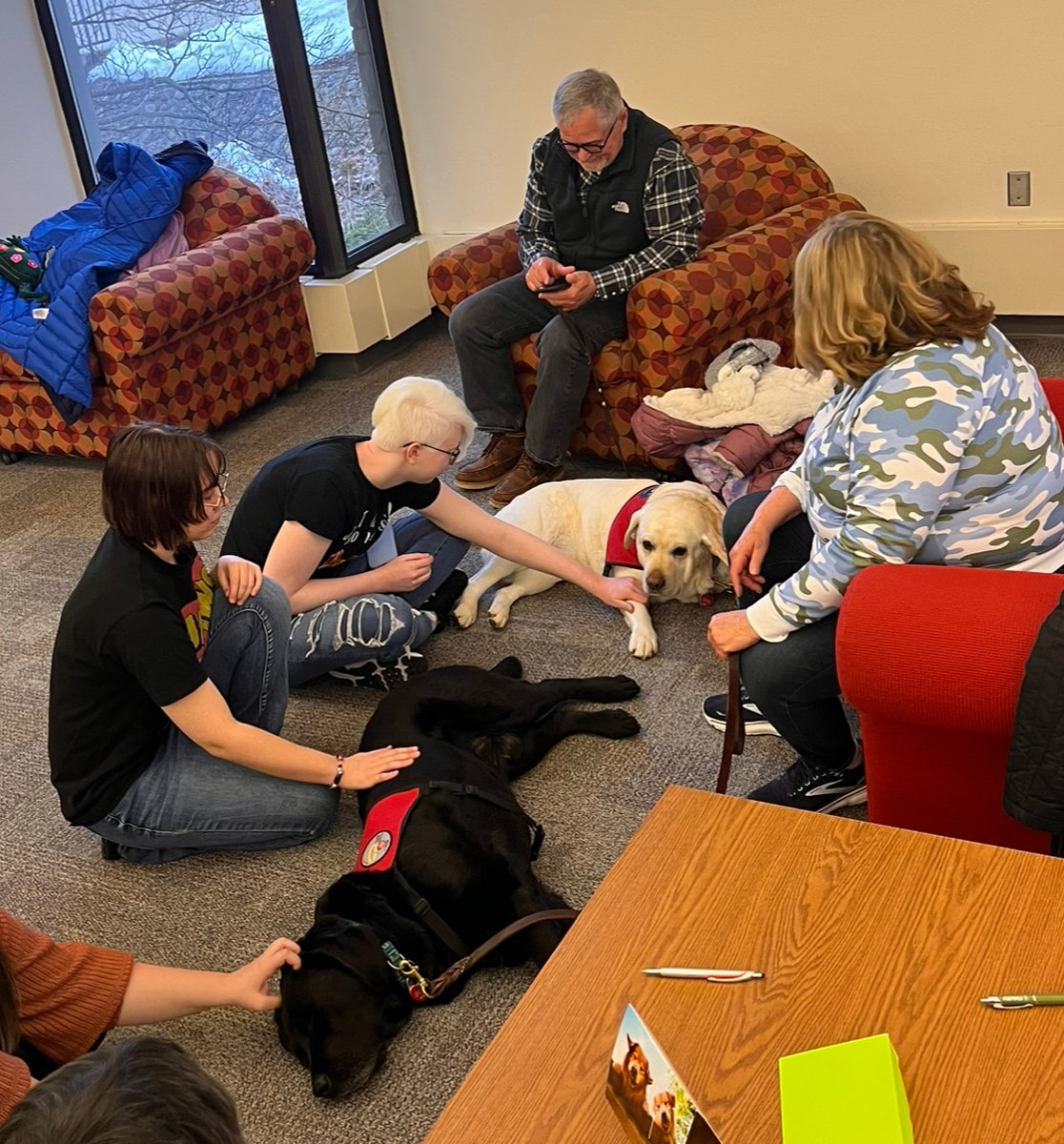 UWW_Library's tweet image. The first Pet Therapy of 2024 Spring semester was a success, thank you for all who attended yesterday!