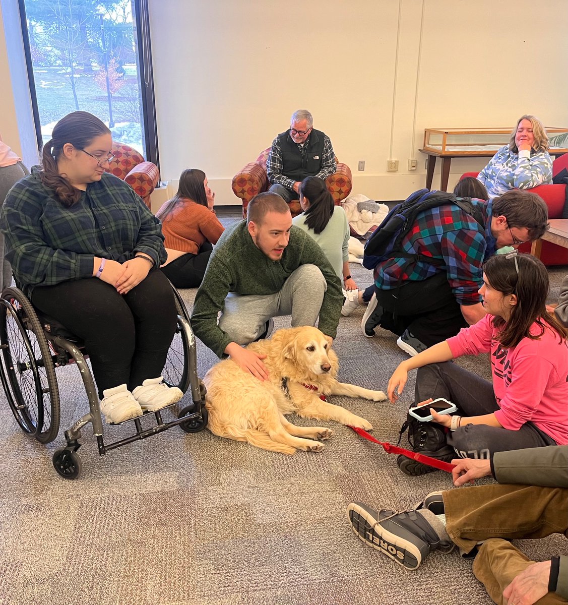 UWW_Library's tweet image. The first Pet Therapy of 2024 Spring semester was a success, thank you for all who attended yesterday!