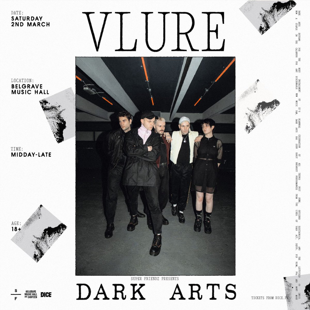 Glaswegian synth-punk risers @VLURE_ bring their club-inspired, chest-pummeling sound to Belgrave for Dark Arts next month over at @belgravemusichall. Tickets for March 2nd, available on @dicefm now. buff.ly/48MbQ7A