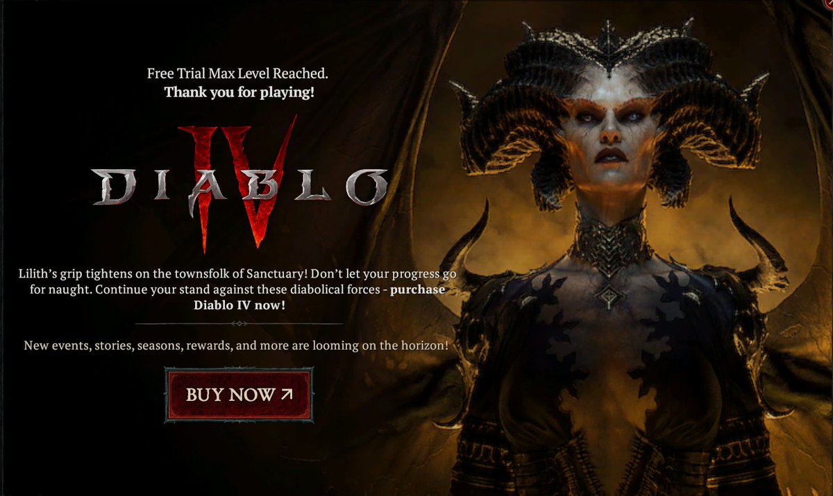 RagingPandaEh's tweet image. Kicked me out of #DiabloIV and then this popped up. I own the game... but I guess a free trial is inbound?