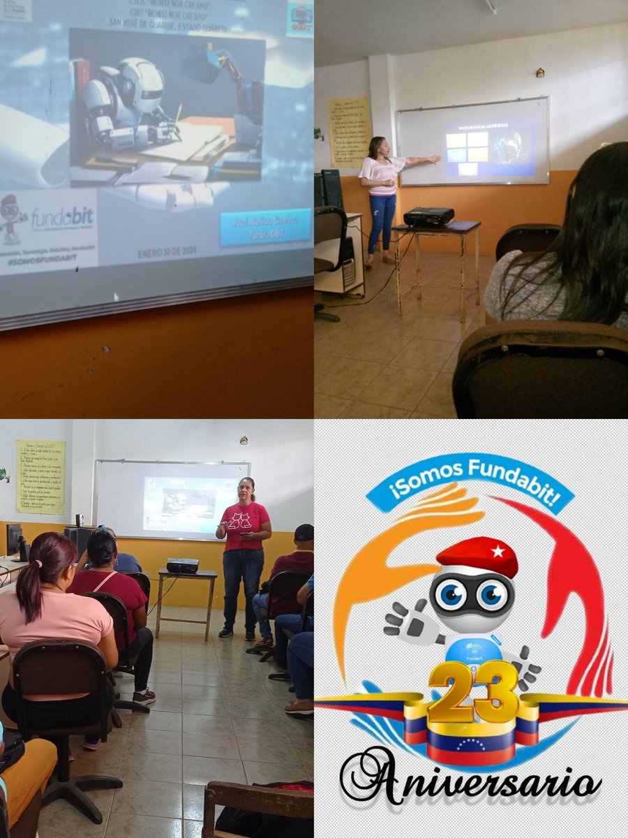 #23AniversarioFundabit #SomosFundabit #CbitMonseñorCrespo Taller de Robótica Educativa dirigido a docentes de 4to, 5to y 6to grado de la EBB Monseñor Crespo, Municipio San José de Guaribe.