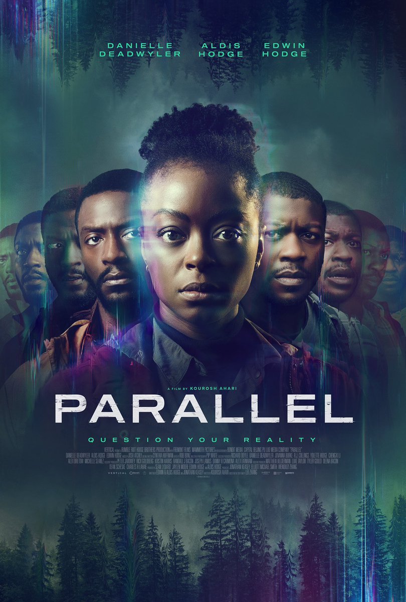FilmUpdates's tweet image. The poster for Kourosh Ahari’s ‘PARALLEL’ starring Danielle Deadwyler, Aldis Hodge and Edwin Hodge has been released.

In theaters February 23.