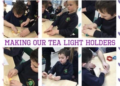 PCABlackpool's tweet photo. KS1 pupils really enjoyed their DT lesson today as they brought their tea light design to life. They all rolled out their own dough and chose their desired cutter to help make the right shape. They already can’t wait to paint them next lesson! @PCAprimary @SeaViewTrust https://t.co/P6sOXNgkq3