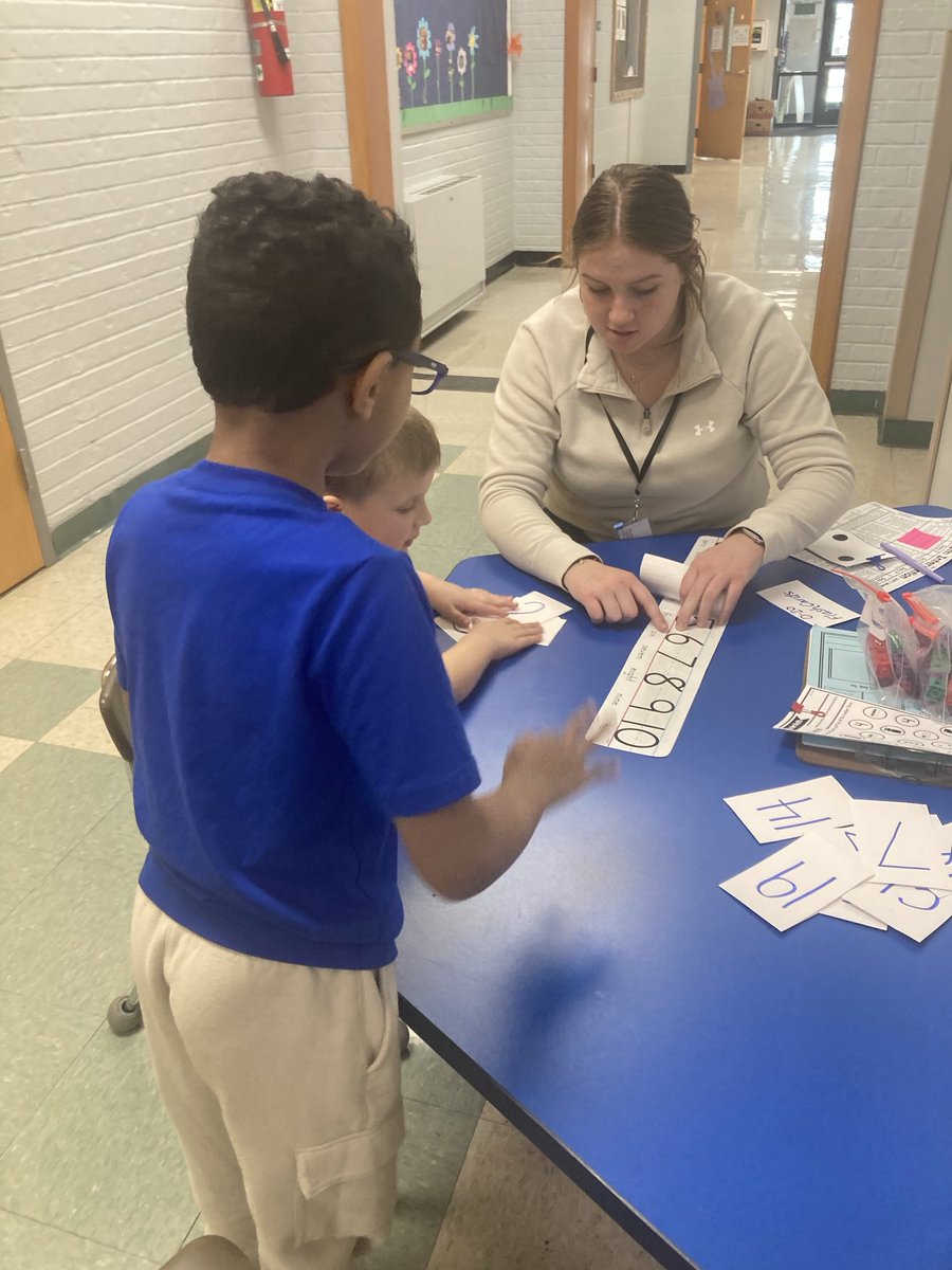 Destiny and Mikayla in action working with students on informal and formal assessments in the classroom. #TeachingCareers #Futureteachers