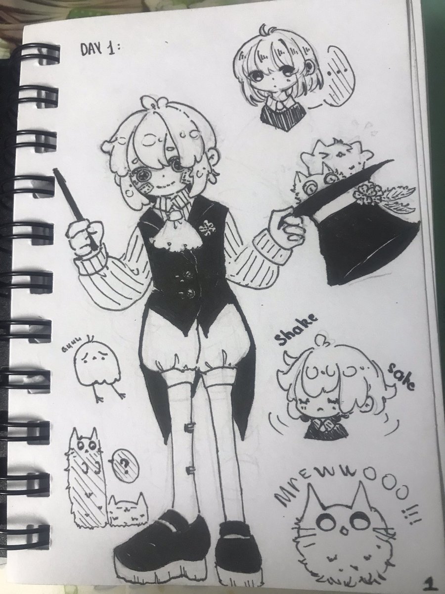 I got new sketchbook
I challenge myself to draw until this sketchbook runs out, today is day 1