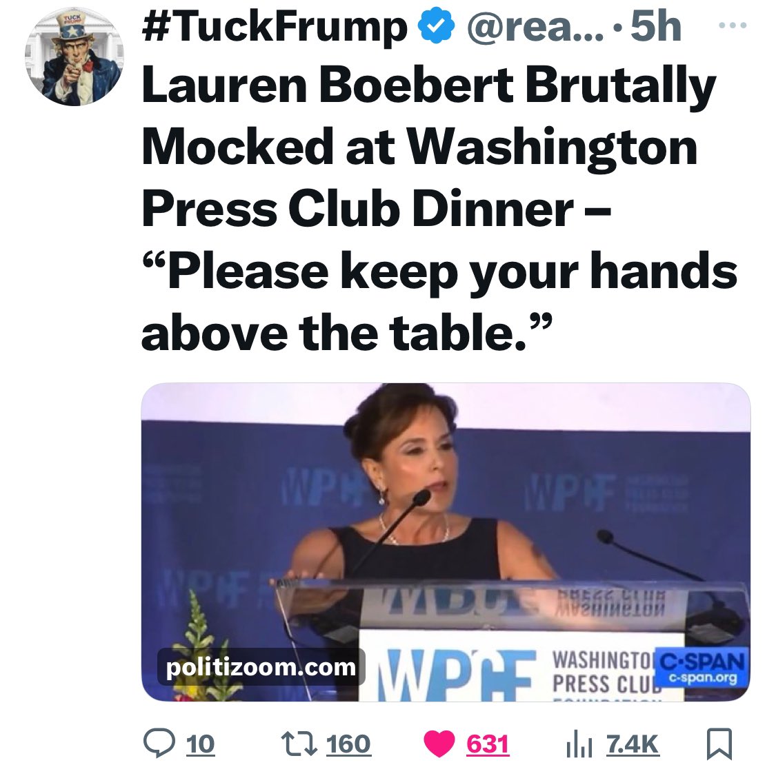 yazzy1967's tweet photo. @laurenboebert You're an embarrassment even to your own party. https://t.co/ZgGg4FxpAc