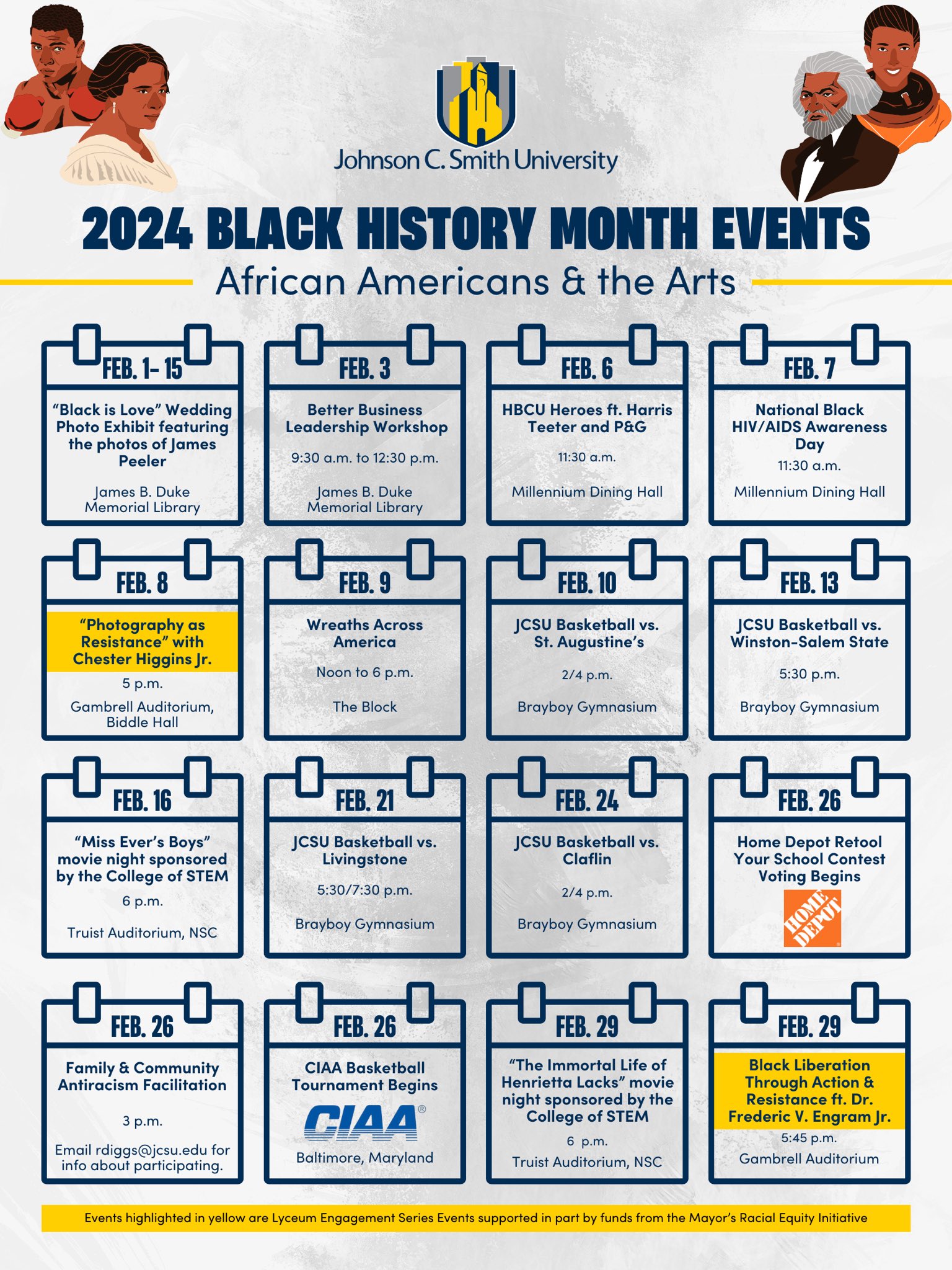 Johnson C. Smith U. on X: "#JCSU Calendar of Events for #BlackHistotyMonth!  https://t.co/AXA3f6Tsnb" / X