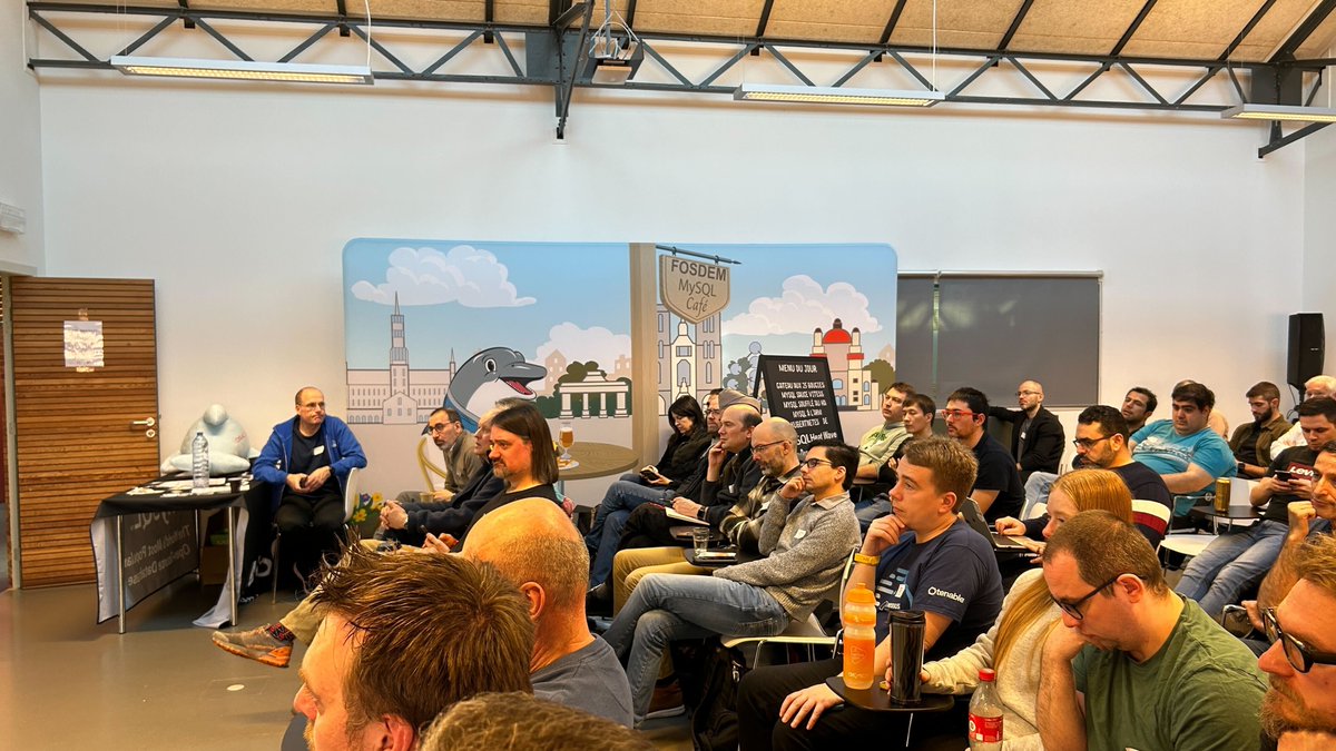 mysql_community's tweet image. Day 1 of the #mysqlbelgiandays2024 is over now. Thanks to everyone for attending and looking forward to seeing you all back tomorrow again!