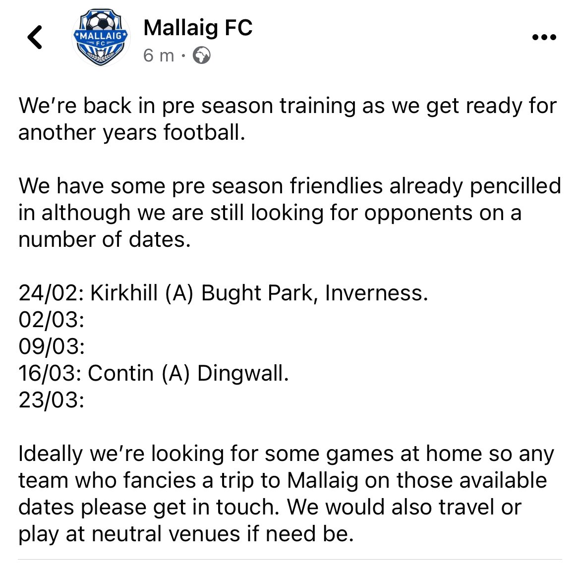 Mallaig FC tweet media