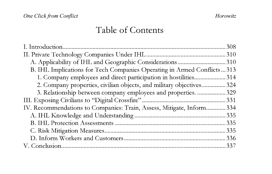 Very pleased to share with all of you my new article: 'One Click from Conflict: Some Legal Considerations Related to Technology Companies Providing Digital Services in Situations of Armed Conflict' cjil.uchicago.edu/print-archive/… @ChiJIntlL @UChicagoLaw
