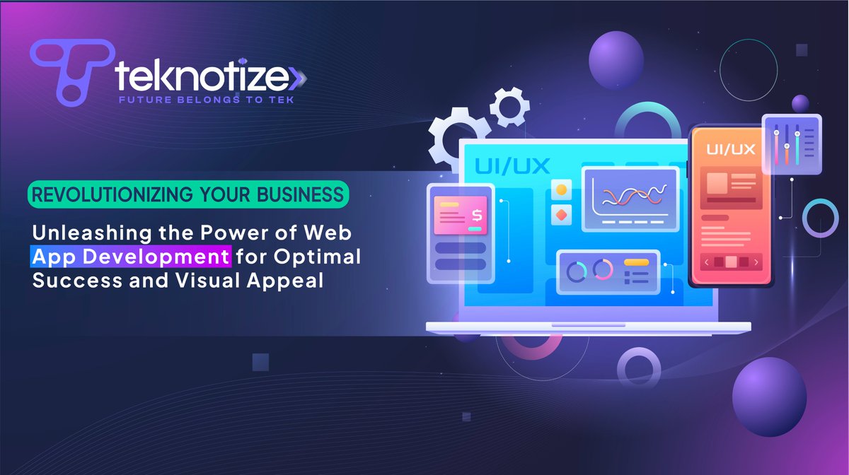 theteknotize's tweet photo. Dive into the world of web app development with Teknotize! 

Our latest blog about impactful web applications in today's digital era. 

Learn about the advantages, processes, and emerging technologies. 

Click to explore our insights.
https://t.co/M36uMkvNtA https://t.co/mPdB4wZnic
