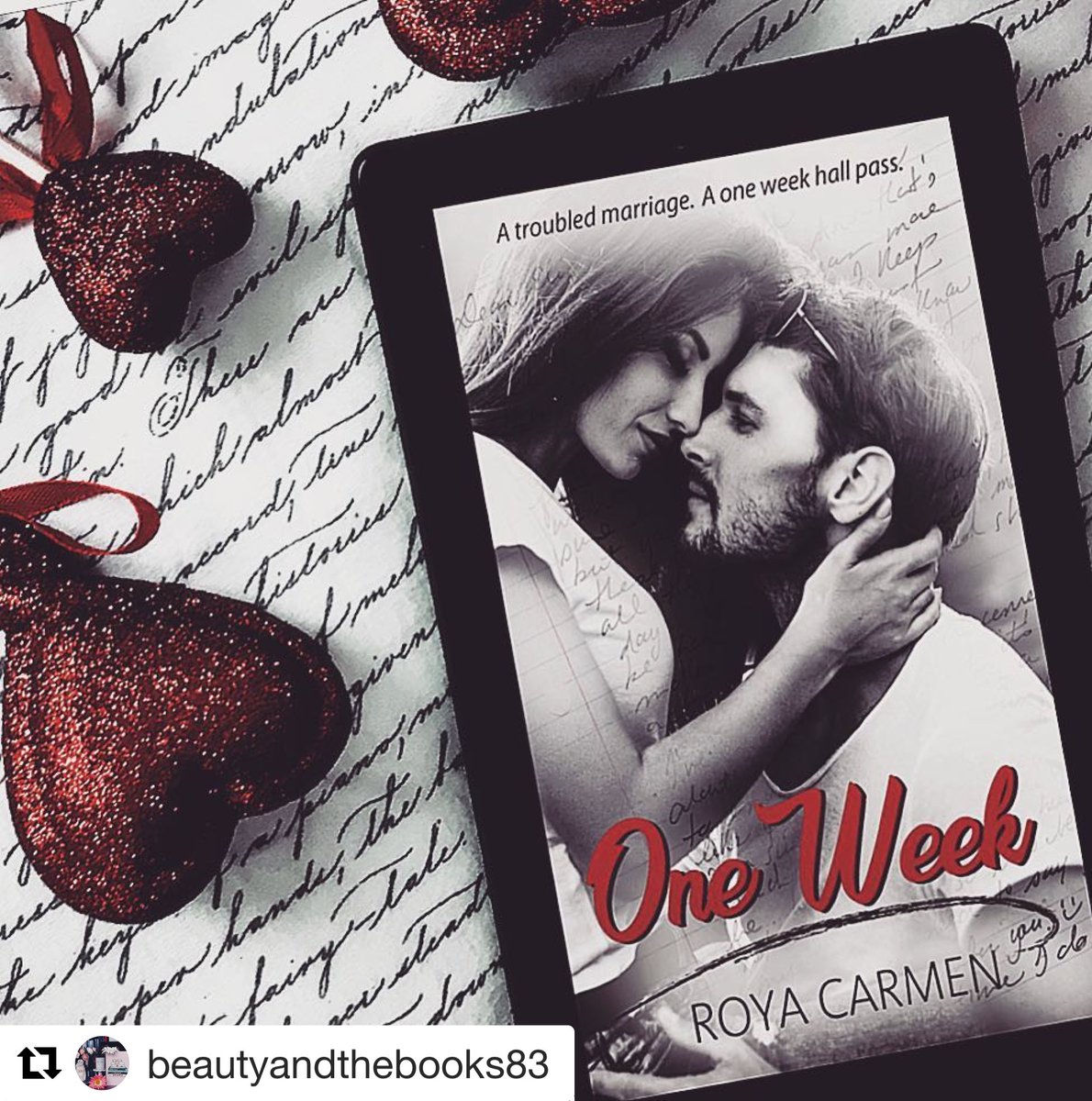 royacarmen's tweet photo. ❤️ FREE for the next five days! (Feb 1-5th)❤️ A steamy contemporary romance.  A troubled marriage. A one week hall pass. A married woman falls for a beautiful stranger she meets online, and is given permission from her husband to spend a week with him. 
https://t.co/RBBThOVDKE https://t.co/CkKWkt7eLl