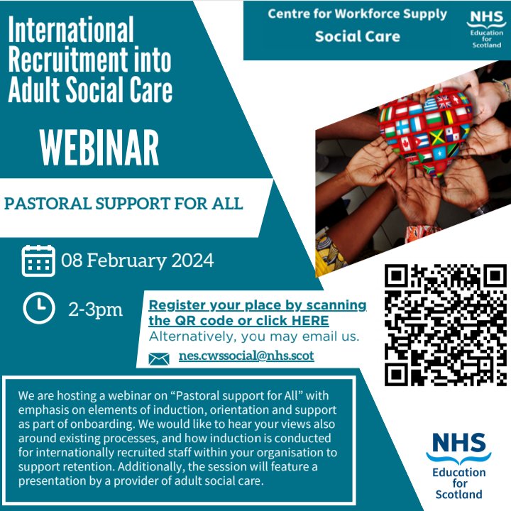 Next webinar for International Recruitment Adult social care - Pastoral Support for All 8th February Register here: linkedin.com/events/interna…

#internationalrecruitment #socialcare