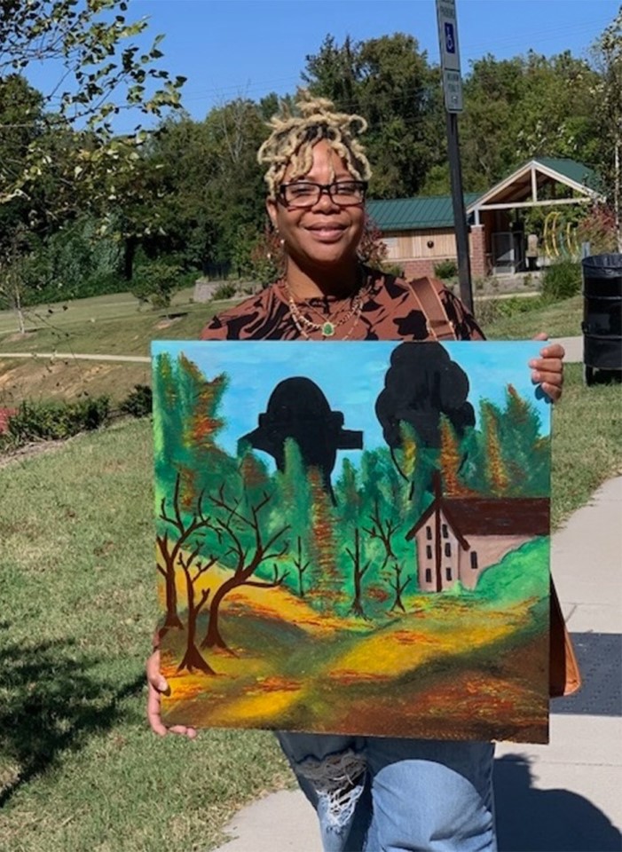 msms_bulldogs's tweet photo. Congratulations to the Artist who is also our Art Teacher, Ms. Binns - her artwork will be on display in the Happy Hill art exhibit that is held in the main gallery at Milton Rhodes Center for the Arts through Feb. 18
#msmsistheplacetobe #talentedteacher #wsfcs #govisitthegallery https://t.co/iXrzC0pllT