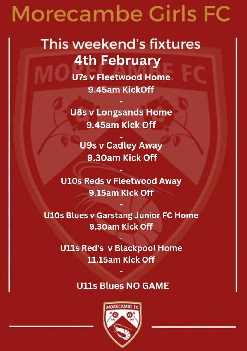 Morecambe Girls FC (@morecambeladies) on Twitter photo 