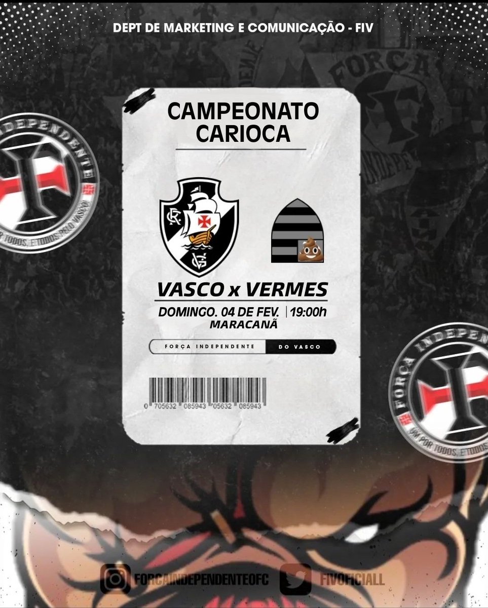 O Vasco vale mais que suas vidas, joguem por elas !!!

Pra cima deles.

#VascoDaGama /+/ #ForcaIndependenteDoVasco