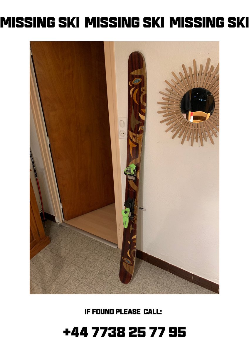 ChittyRobert's tweet image. For all those concerned… I have found my lost ski from last year!

Merci @intersport_rent Les Arcs 1800, for keeping it safe all summer!