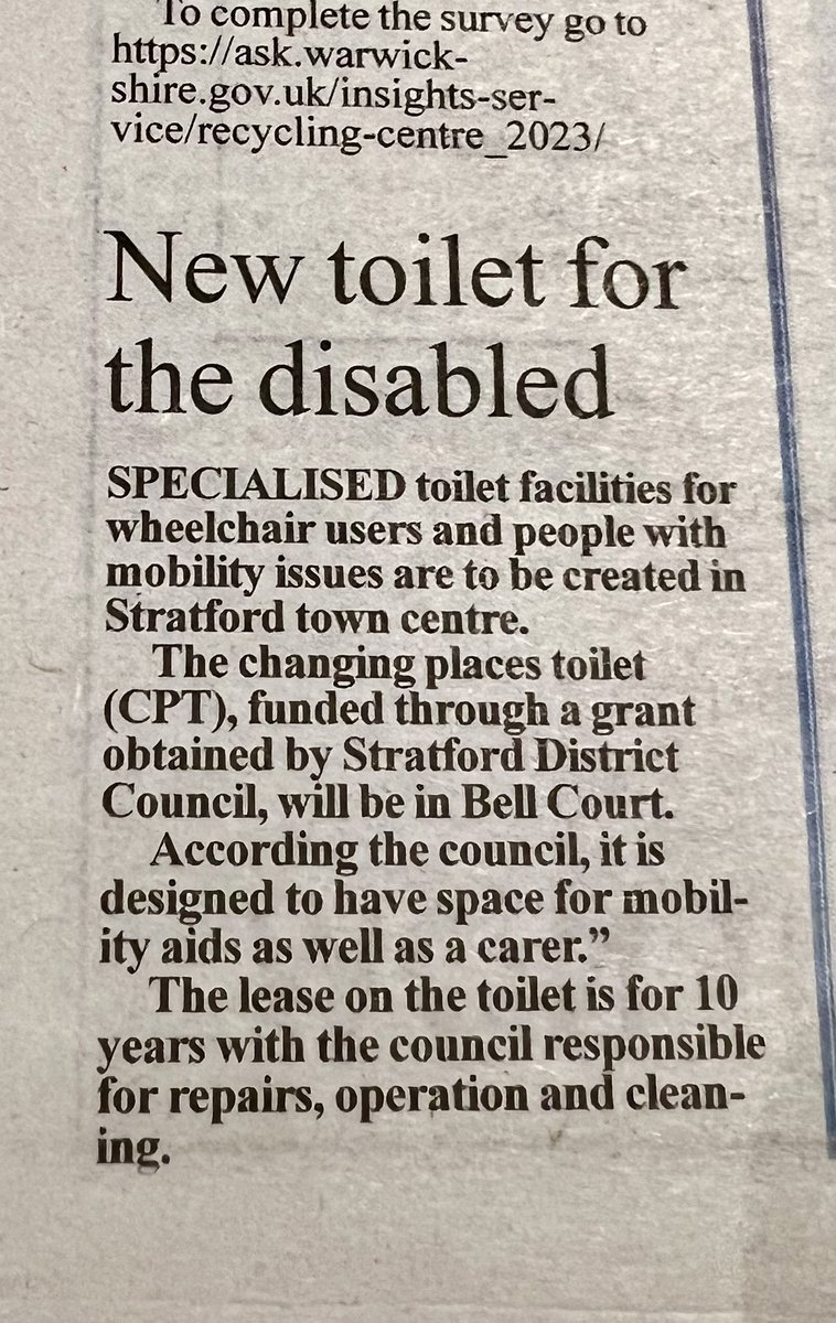 This makes me very happy that my home town will have a changing places toilet #accessible #changingplaces