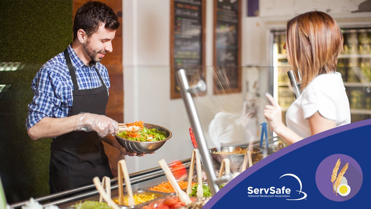 ServSafe's tweet image. Your guests with food #allergies should feel confident eating at your establishment. Learn from our #ServSafe #Allergens course on how to accommodate all your guests at info.servsafe.com/allergens.

#foodsafety #restaurant #restaurantindustry #foodsafety #training #foodtraining