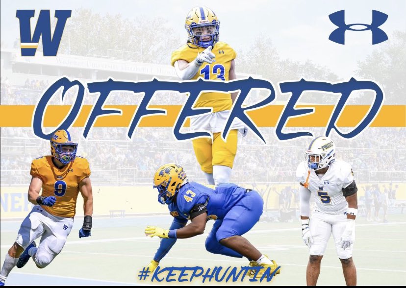 JordanyPajuste's tweet photo. After a great visit, I am beyond blessed to say I have received my first offer from Widener University💛💙 @BMurphyAR @Coach_Barry  #KeepHuntin https://t.co/0UQLCMNVNE