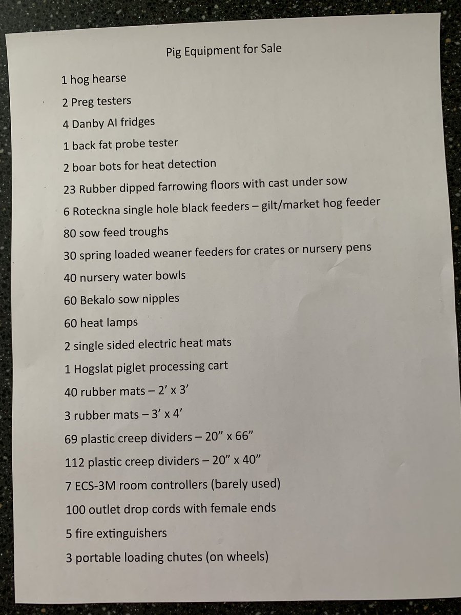 Pig Equipment for sale. Retweets appreciated!  
DM if interested