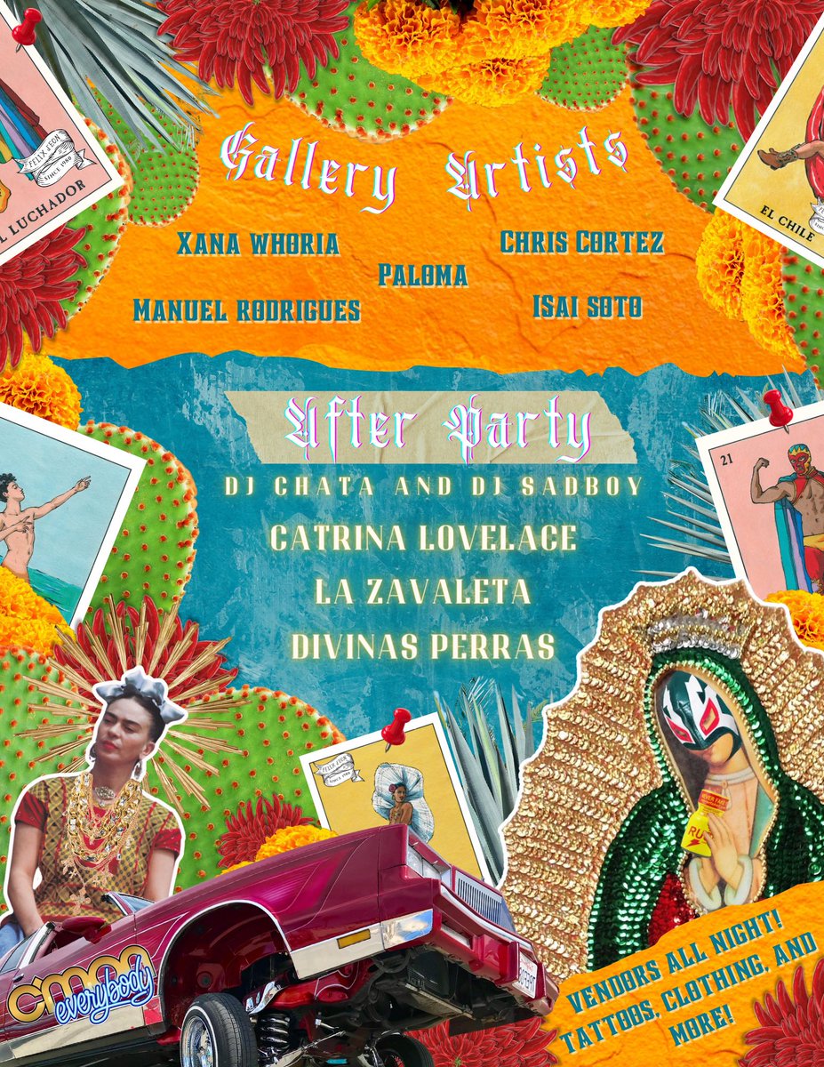 Palomita 🕊️ (@palomalamona) on Twitter photo HECHO EN MÉXICO <a href="/cmoneverybodybk/">C'mon Everybody</a> March 7th!!
Gallery Opening @ 8 PM
After Party Pachanga @ 10:30 PM
ALL-MEXICAN, ALL-NIGHT 🇲🇽🥳
‼️ TIX IN BIO ‼️ HECHO EN MÉXICO <a href="/cmoneverybodybk/">C'mon Everybody</a> March 7th!!
Gallery Opening @ 8 PM
After Party Pachanga @ 10:30 PM
ALL-MEXICAN, ALL-NIGHT 🇲🇽🥳
‼️ TIX IN BIO ‼️